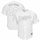 Dodgers 10 Justin Turner RedTurn2 White 2019 Players' Weekend Player Jersey Dzhi,baseball caps,new era cap wholesale,wholesale hats